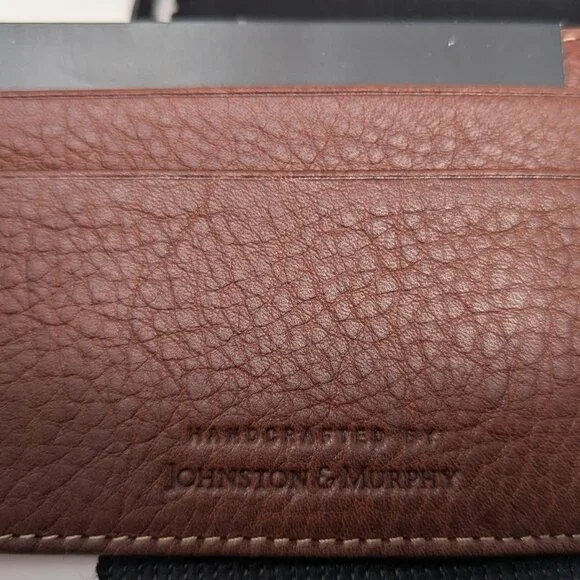 NWOT - Pebble Grain Leather Card Holder - Johnston & Murphy - Picture 2 of 4